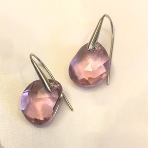 Purple crystal earring